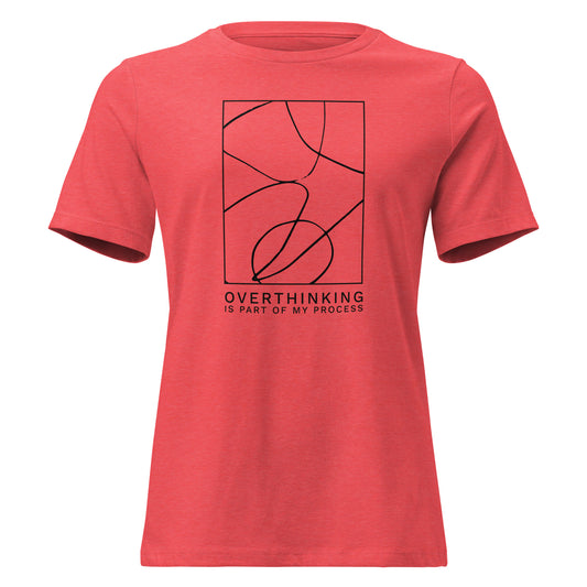 Overthinking is Part of My Process t-shirt in red