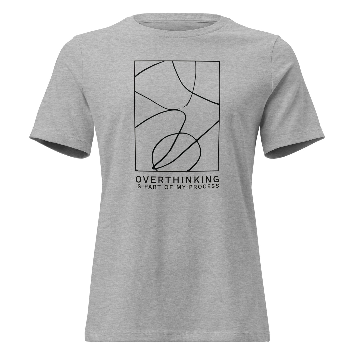 Overthinking is Part of My Process t-shirt in athletic heather