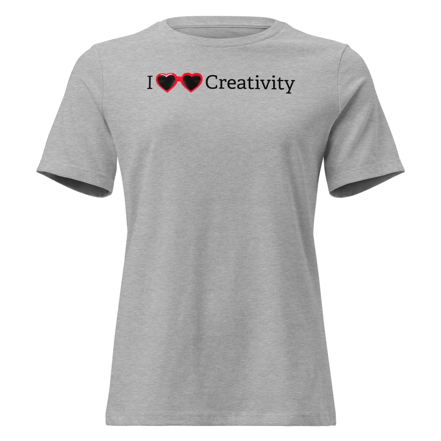 I Love Creativity — Heart Sunglasses -shirt in athletic heather 