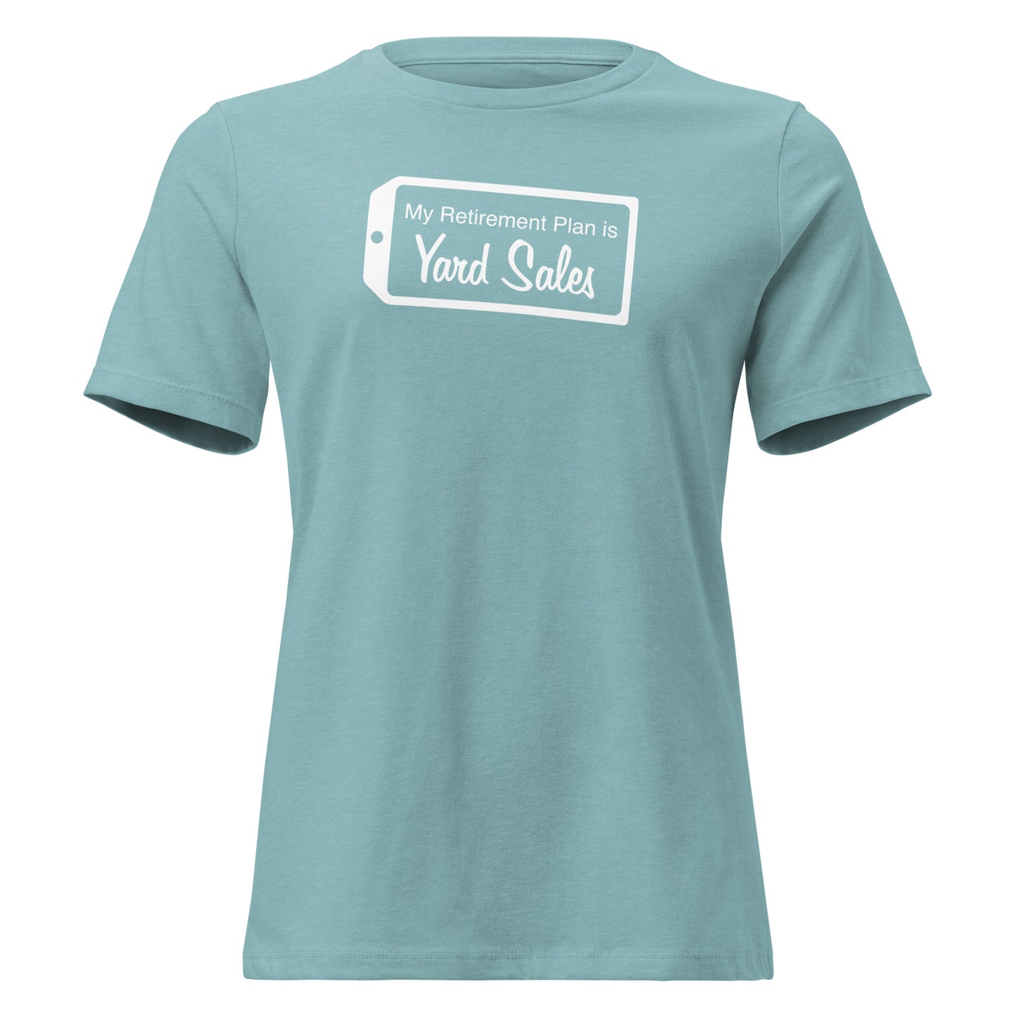 My Retirement Plan is Yard Sales t-shirt in heather blue lagoon