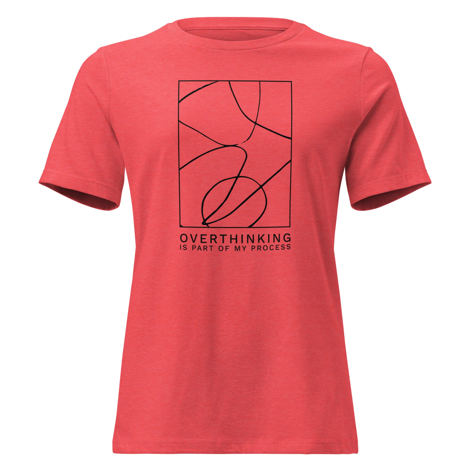 Overthinking is Part of My Process t-shirt in red