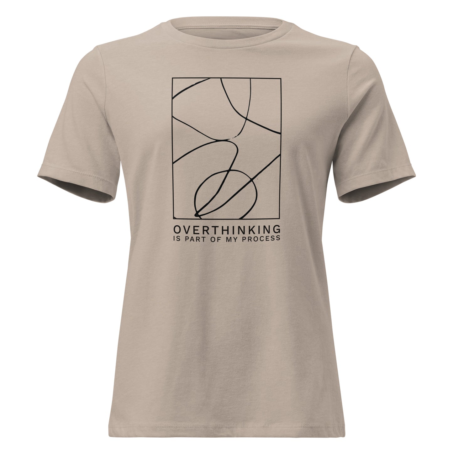 Overthinking is Part of My Process t-shirt in heather stone