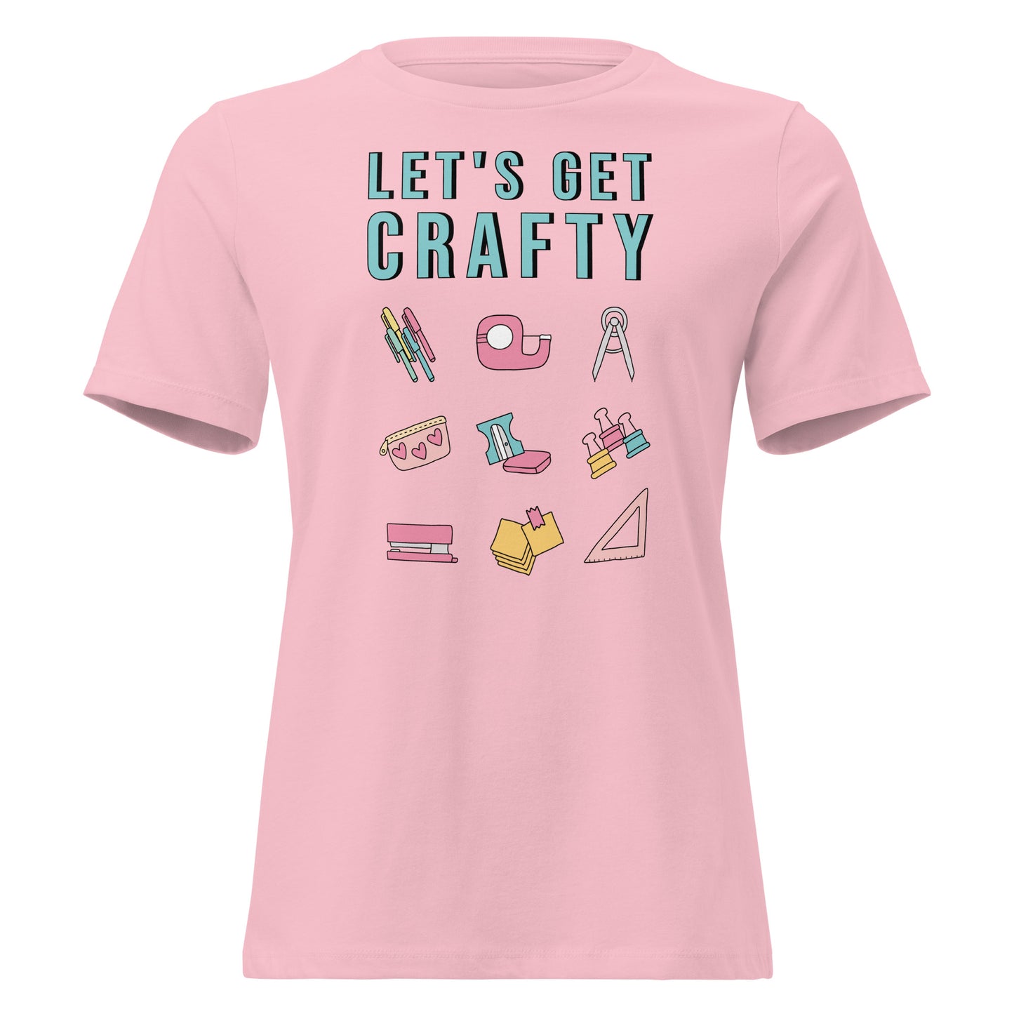 Let's Get Crafty t-shirt in pink