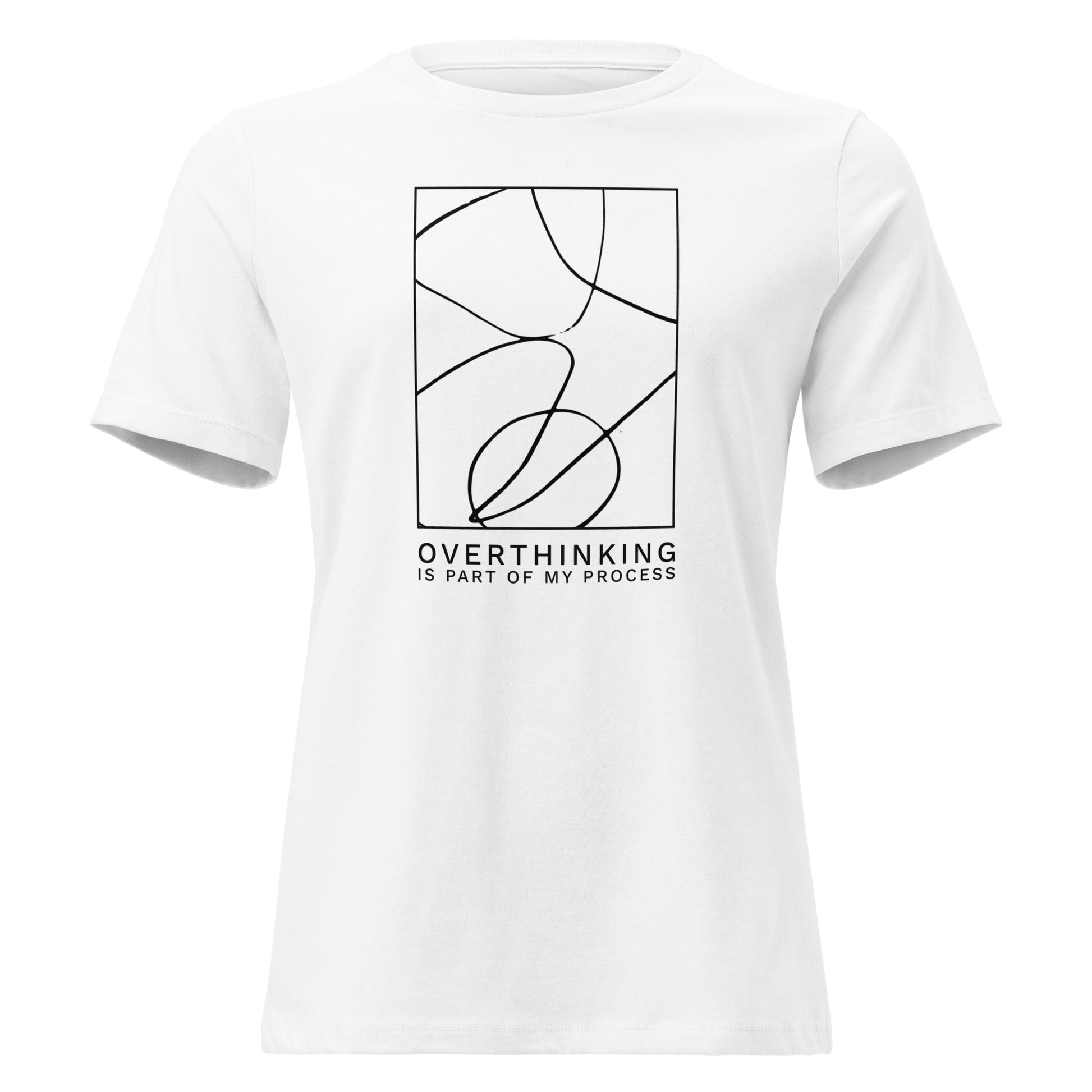 Overthinking is Part of My Process t-shirt in white